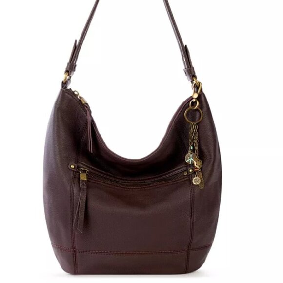 The Sak Burgandy Sequoia Leather Hobo - Picture 1 of 8